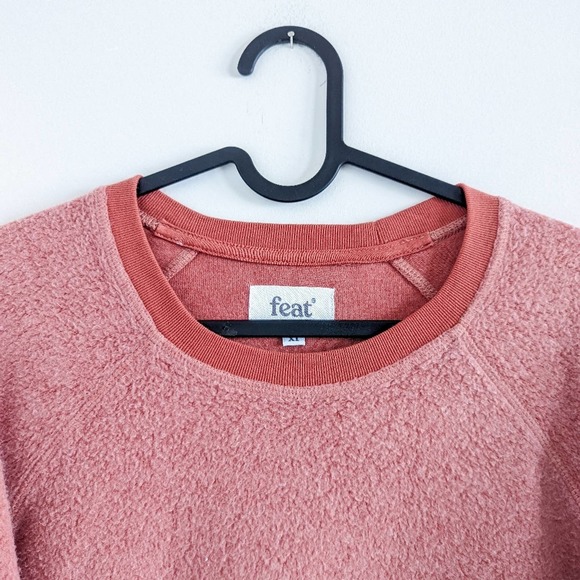 FEAT BlanketBlend Crewneck ButterWash Sweater in Cayenne XL - Picture 5 of 13